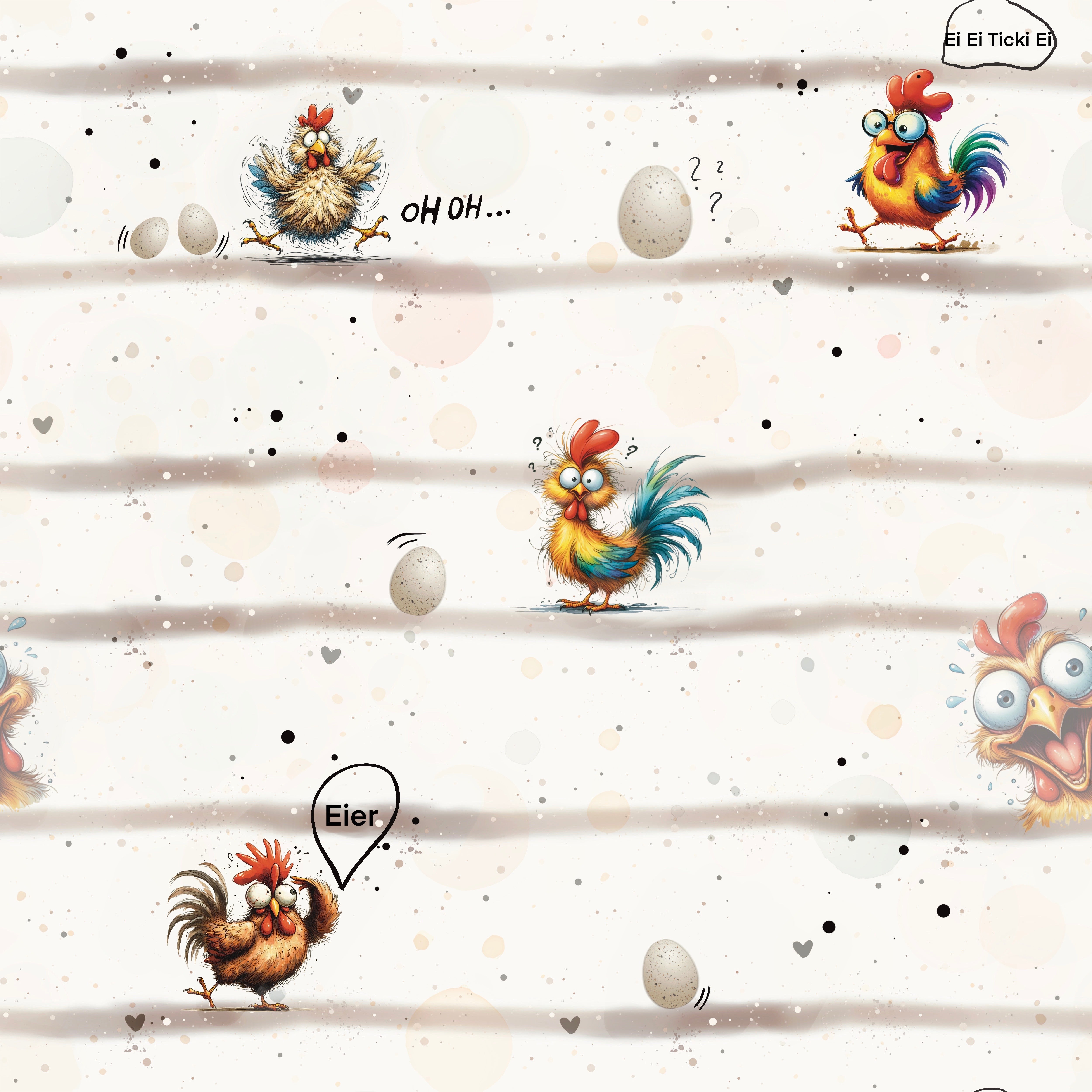 Hühner Kuschelstoff Vorbestellung